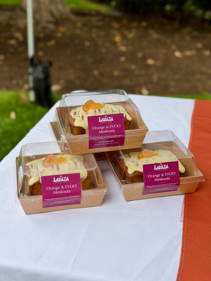Mini Orange & EVOO cake (Meskouta)